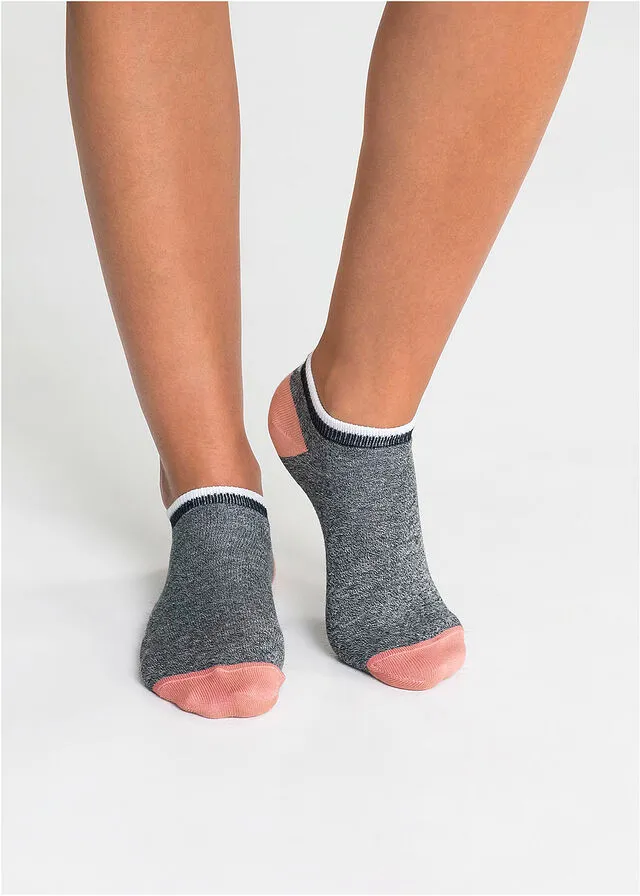 CALCETINES DEPORTIVOS (7 UNIDADES) NEGRO JASPEADOCORALBLANCO